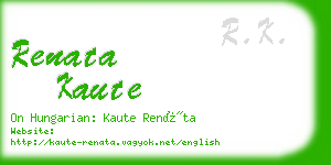 renata kaute business card